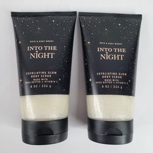 2 INTO THE NIGHT Exfoliating Glow Body Scrub Bath Body Works Shea Butter Vit E